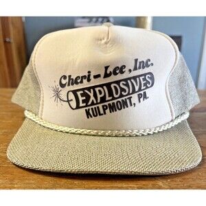 Vintage Firecracker Snapback Hat Cheri-Lee Explosives Kulpmont PA Cap